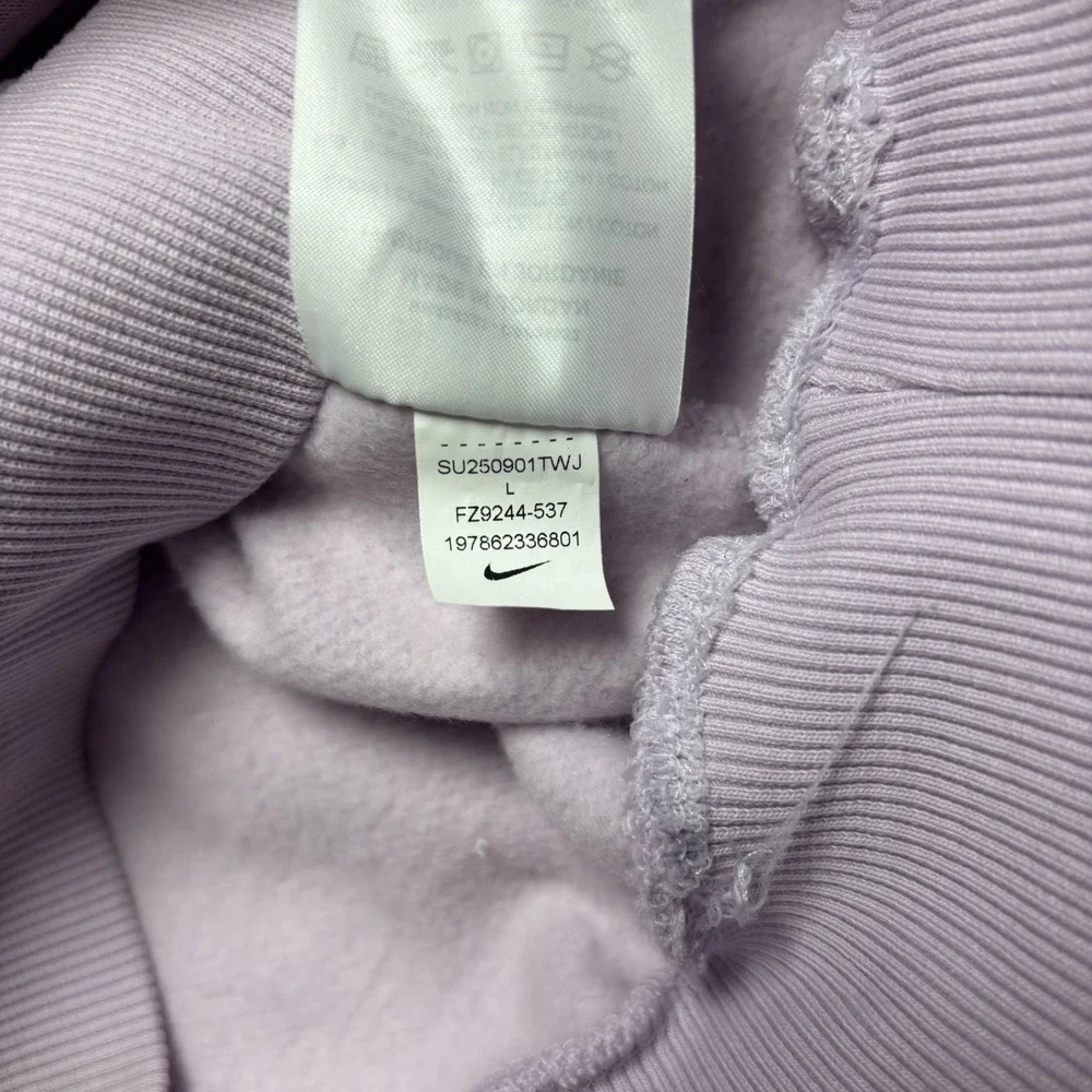 Nike Sportswear Club Fleece Girls Large Crew Neck Sweatshirt FZ9244-537 Lavender